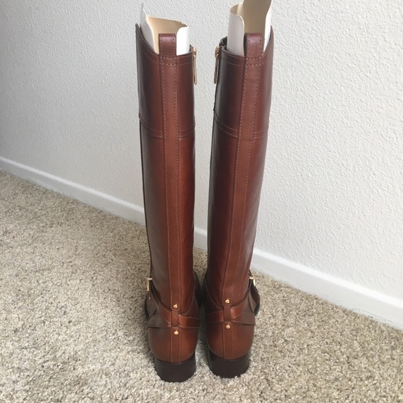 Tory Burch Brown Zip Up Riding Boots 9.5M New - Picture 3 of 8